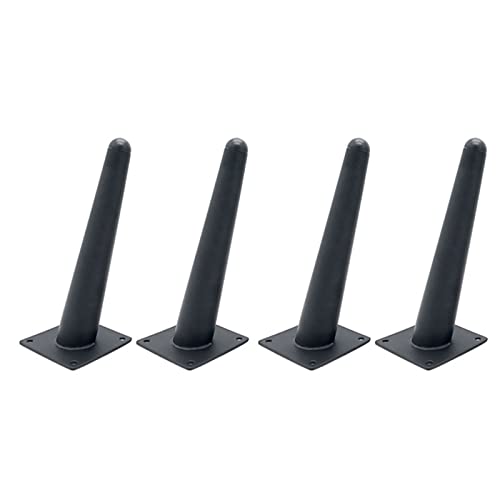 4 Stück Möbelfüße aus Edelstahl, TV-Möbel, Fuß, Sofa, Beine, Hardware Schrankfüße, 12/15/20/25/30 cm, konische Beinbelastung, 900 kg (Farbe: schräg, schwarz, Größe: 15 cm) von EPHASI