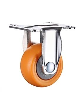 EPHASI 4 Stück 50 mm robuste 160 kg orange Lenkrollen Trolley Möbelrollen Gummi (Farbe: 4B, Größe: 5,1 cm) von EPHASI