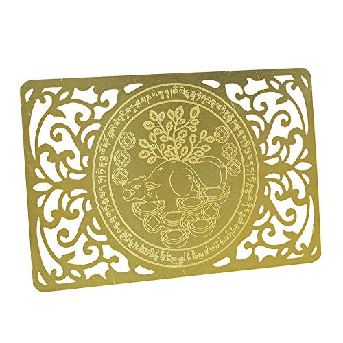 EPHIIONIY Feng Shui W4124 Glückwunschkarte zum Reichtum, Goldfarben von fengshuisale