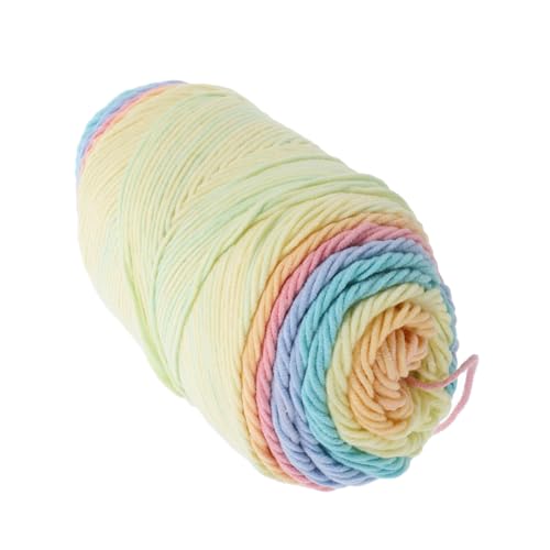 EPIGEIST 1 Rolle 5 Stränge Regenbogenbaumwolle Baumwollkordel Selbstgemachtes Kabel DIY Seil Buntes Baumwollseil DIY Bastelseil Makramee-Seil 45% Baumwolle von EPIGEIST