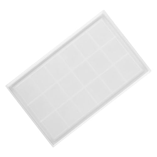EPIGEIST 1 Stück Harz Epoxidform Schlüsselform DIY Bastelform Gusswürfel Quadratische Epoxid Silikonform DIY Untersetzerform DIY Untersetzerherstellungsformen DIY Kunstform Weißes von EPIGEIST