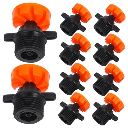 EPIGEIST 10 Stück Teiliges Automatischer Drehbarer Sprinklerkopf Rundum Bewässerung Mittlere Reichweite Verstopfungsfreie Gartendusche für Grünflächen und Blumenbeete Orange von EPIGEIST