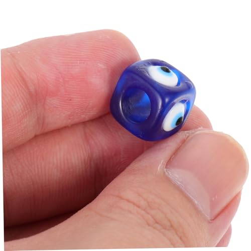 EPIGEIST 10 Stück Teiliges Bunter Kunststoff perlen mit Augen würfel design DIY Schmuckbastelperlen mit Bohrung für Handgemachten Schmuck Armbänder Halsketten Bastelset für Erwachsene von EPIGEIST