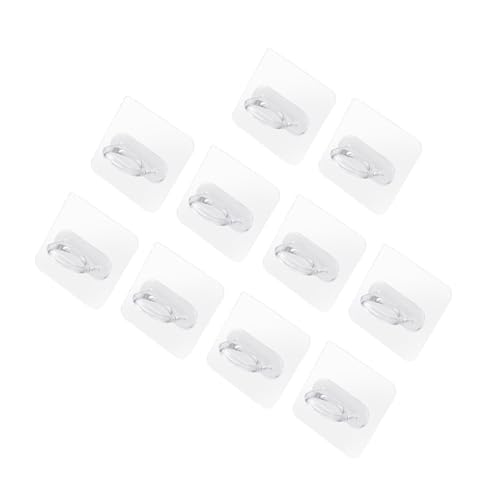 EPIGEIST 10 Stück Teiliges Klebehaken Transparent Selbstklebend Ohne Bohren Stark Haftend Multifunktionale Aufbewahrungshaken Für Badezimmer Küche Tür Und Wand Installieren Tragfähig Für von EPIGEIST