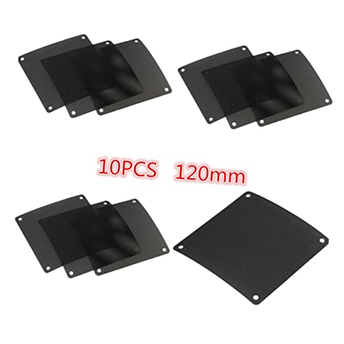 EPIGEIST 10 Stück Teiliges PVC Lüfter Staubfilter Pc Lüfter Mesh Abdeckung Schwarz Staubdicht Schützendes Lüftergitter für Computergehäuse Passend für Standard Ventilatoren von EPIGEIST
