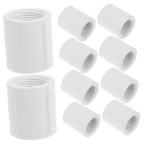EPIGEIST 10 Stück Teiliges PVC Wasserrohr Innengewinde Wiederverwendbare Rohrverbindungsstücke mit Glatter Oberfläche Stabile und Einfache Installation für Zuhause Industrieanschlüsse von EPIGEIST