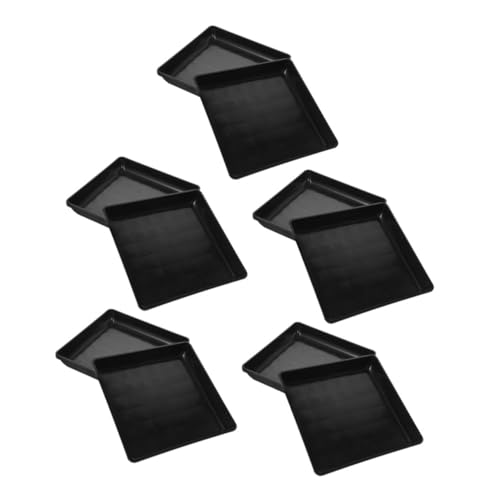 EPIGEIST 10 Stück Teiliges Pflanzgefäß Untersetzer aus Robustem Kunststoff Eckige Blumentopf Tropfschalen für Innen und Außenbereich Wetterbeständig Wasserabweisend für Balkon und Garten von EPIGEIST