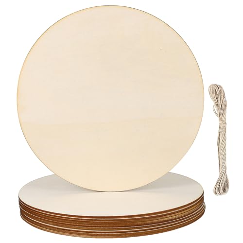 EPIGEIST 10 Stück Teiliges Runde Holzscheiben mit Seil Unbehandelte Holzplatten zum Basteln Malen DIY Dekoration für Hochzeit Party Wandkunst Kreative Handwerksprojekte EPIGEIST 10 Stück Teiliges Runde Holzscheiben mit Seil Unbehandelte Holzplatten zum Basteln Malen DIY Dekoration für Hochzeit Party Wandkunst Kreative Handwerksprojekte von EPIGEIST