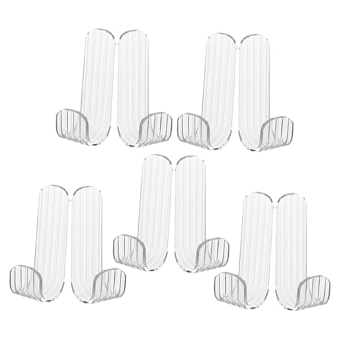 EPIGEIST 10 Stück Teiliges Selbstklebende Transparente Wandhaken mit Starkem Halt Nagelfrei Vielseitig für Badezimmer Küche Flur als Schlüsselhalter und Handtuchhaken von EPIGEIST