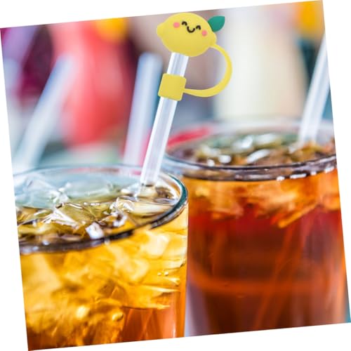 EPIGEIST 10 Stück Teiliges Wiederverwendbare Silikon Strohhalm Kappen mit Niedlichen Zitronen motiven Staubschutz Leicht Tragbar Passend für Becher Flaschen und Gläser Praktische Trinkhalm EPIGEIST 10 Stück Teiliges Wiederverwendbare Silikon Strohhalm Kappen mit Niedlichen Zitronen motiven Staubschutz Leicht Tragbar Passend für Becher Flaschen und Gläser Praktische Trinkhalm von EPIGEIST