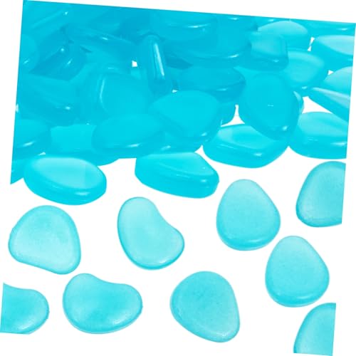 EPIGEIST 100 Stück Leuchtende Kieselsteine für Aquarium Dekoration Fluoreszierende Gartendeko Steine für Teich Weg Blumentopf und Wasserspiele Langlebig und Leicht zu Reinigen von EPIGEIST