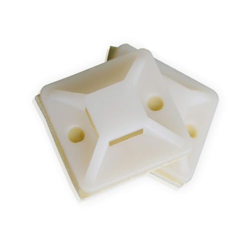 EPIGEIST 100 Stück Selbstklebende Kabelbinderhalter Nylon Kabelbefestigungsklammern für Büro und Haushalt Weiß Einfache Montage Robuste Kabelhalter Basis EPIGEIST 100 Stück Selbstklebende Kabelbinderhalter Nylon Kabelbefestigungsklammern für Büro und Haushalt Weiß Einfache Montage Robuste Kabelhalter Basis von EPIGEIST