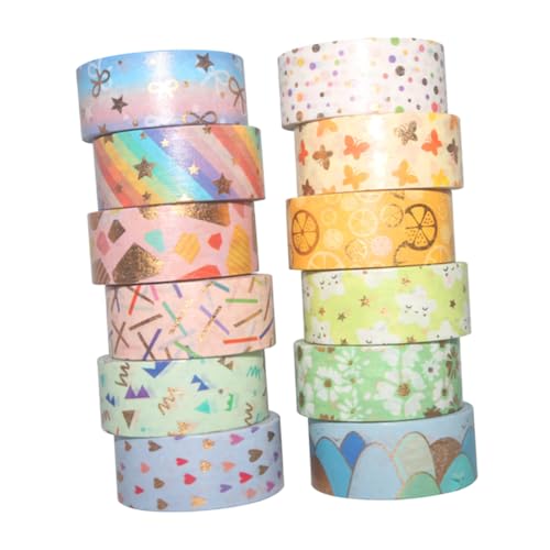 EPIGEIST 12 Rollen Dekoratives Washi Tape mit Goldfolie Teiliges Bunte Scrapbooking Klebebänder Leichtes Sicheres Papierklebeband für DIY Basteln Planer und Geschenkverpackung EPIGEIST 12 Rollen Dekoratives Washi Tape mit Goldfolie Teiliges Bunte Scrapbooking Klebebänder Leichtes Sicheres Papierklebeband für DIY Basteln Planer und Geschenkverpackung von EPIGEIST