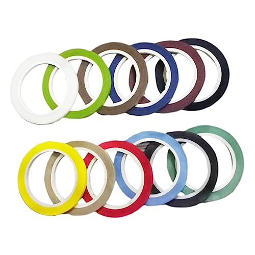 EPIGEIST 12 Rollen Washi Tape Verschiedenen Farben Dicke DIY Papierbänder für Scrapbooking Verpackung und Kreative Projekte für Alben und Planer von EPIGEIST