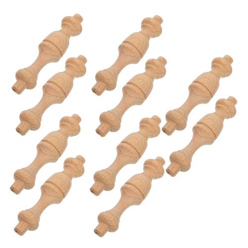EPIGEIST 12 Stück Teiliges Mini Römische Holzsäulen mit Filigranen Schnitzereien Stabile Spindeln für Möbel und Treppendekoration Pflegeleicht Geeignet für Innen und Außenbereich von EPIGEIST