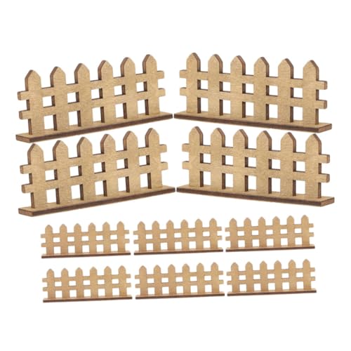 EPIGEIST 12 Stück Teiliges Miniatur Holzzaun Wetterfest Flexibel Montierbar Naturbelassene Holzpicket Zaunelemente für Puppenhaus Diy Mini Garten und Blumenpott Dekoration von EPIGEIST