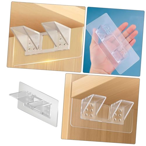 EPIGEIST 12 Stück Transparente Nagelfreie Regalbodenträger aus Robustem Kunststoff Stabile Wandhalterung für Einlegeböden in Schrank Bücherregal Küchenschrank Einfach zu Montieren von EPIGEIST