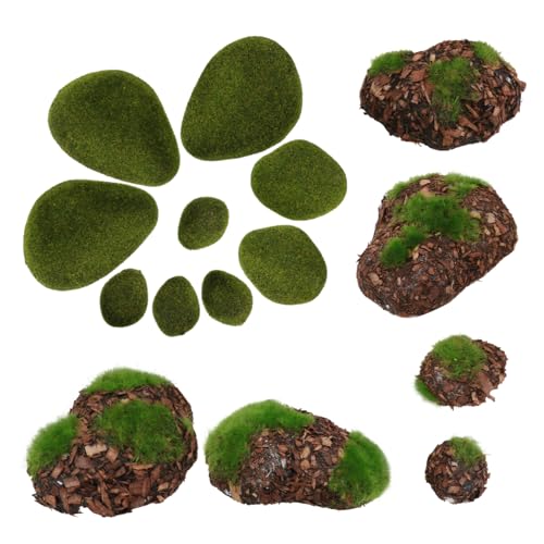 EPIGEIST 14 Stück Teiliges Künstliche Moossteine für Gartendeko Realistische Moos deko Ornamente Langlebig und Sicher für DIY Bonsai Blumentöpfe Terrarien und Naturdeko von EPIGEIST