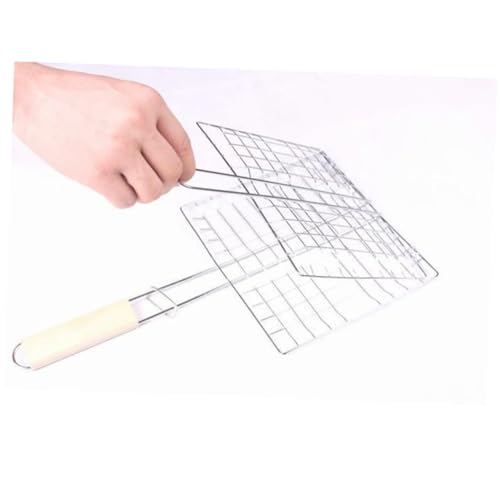 EPIGEIST 2 STÜCK Edelstahl BBQ Grillrost Klappbar mit Holzgriff Quadratisches Grillnetz für Outdoor Grill Langlebig Praktisch für Fisch Gemüse und Fleisch Beim Picknick EPIGEIST 2 STÜCK Edelstahl BBQ Grillrost Klappbar mit Holzgriff Quadratisches Grillnetz für Outdoor Grill Langlebig Praktisch für Fisch Gemüse und Fleisch Beim Picknick von EPIGEIST