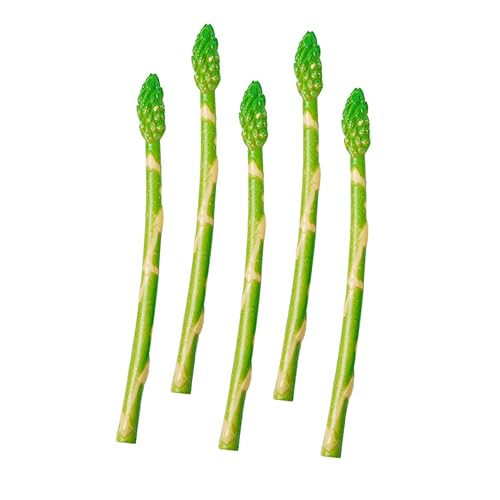 EPIGEIST 2 Sätze Simulierter Spargel Gefälschter Spargel Deko-Requisiten Kunstasparagus Gemüseladen Dekoration Spargel Vitrine Requisit Simulierte Spargelmodelle PVC Green 5 Stücke * 2 von EPIGEIST