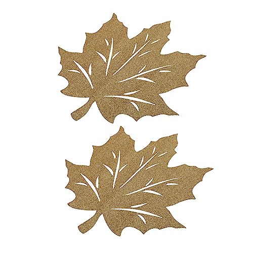 EPIGEIST 2 Stück Ahornblatt-tischs Klein Stellen Sie Matten Für Esstisch Danksagung Herbst Thanksgiving -Dekoration Jute Beige Thanksgiving -tischdekorationen Nicht Gewebt Golden von EPIGEIST