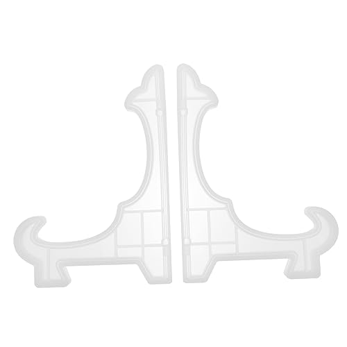 EPIGEIST 2 Stück DIY Silikonform für Display Regal Gießen Teiliges Flexibles Langlebiges Silikonformset Handgefertigtes Schmuckständer Modell Weiß für Epoxidharz Schmuckaufbewahrung von EPIGEIST