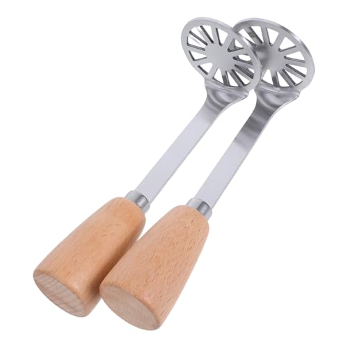 EPIGEIST 2 Stück Mini Kartoffelstampfer aus Edelstahl mit Holzgriff Manueller Kartoffel Gemüsezerkleinerer Handlicher Küchenstampfer für Cremiges Püree und Obst Robust und Vielseitig EPIGEIST 2 Stück Mini Kartoffelstampfer aus Edelstahl mit Holzgriff Manueller Kartoffel Gemüsezerkleinerer Handlicher Küchenstampfer für Cremiges Püree und Obst Robust und Vielseitig von EPIGEIST