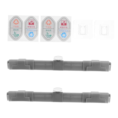 EPIGEIST 2 Stück Mülltrennung Clips Verstellbare Ausziehbare Abfallbehälter Klammern Robuste Kunststoff Halter für Küchen Trocken Nassmüll Flexible Müllsackhalter zur Sicheren Befestigung von EPIGEIST