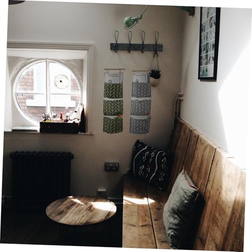 EPIGEIST 2 Stück wasserdichte Mehrschichtige Aufbewahrungstaschen aus Baumwoll leinen Wandhängend Vielseitig für Schlafzimmer Wohnzimmer Bad zur Organisierten Aufbewahrung von Kleinteilen von EPIGEIST