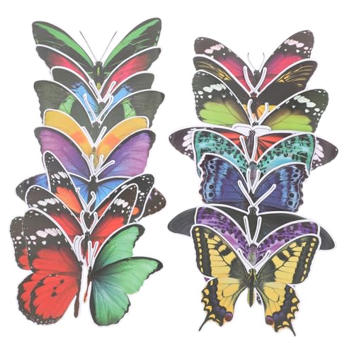 EPIGEIST 20 Stück Bunte Fenstersticker Schmetterling Anti kollisions Fensterfolie Selbstklebend Wiederverwendbar für Glasflächen Wie Fenster Türen und Vitrinen Zufälliger Stil von EPIGEIST