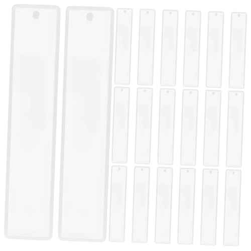 EPIGEIST 20 Stück Rechteckige Silikon Lesezeichenform Epoxidharz Gießform für DIY Schmuck Basteln Gleichmäßige Form für Schule Büro Zuhause Vielseitig für Harz und Andere Materialien von EPIGEIST