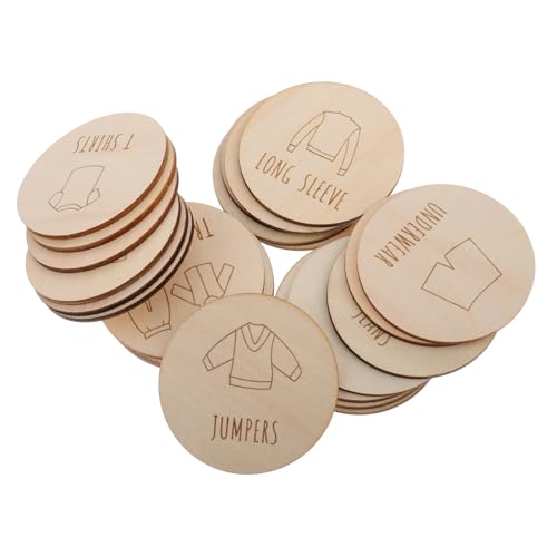 EPIGEIST 23 Stück 23 teiliges Holz Kleideretiketten für Kinderkleidung Beige Ordnungshelfer für Schrank Vielseitig Einsetzbar für Wohnräume Schränke und Schuhschränke Minimalistisches EPIGEIST 23 Stück 23 teiliges Holz Kleideretiketten für Kinderkleidung Beige Ordnungshelfer für Schrank Vielseitig Einsetzbar für Wohnräume Schränke und Schuhschränke Minimalistisches von EPIGEIST