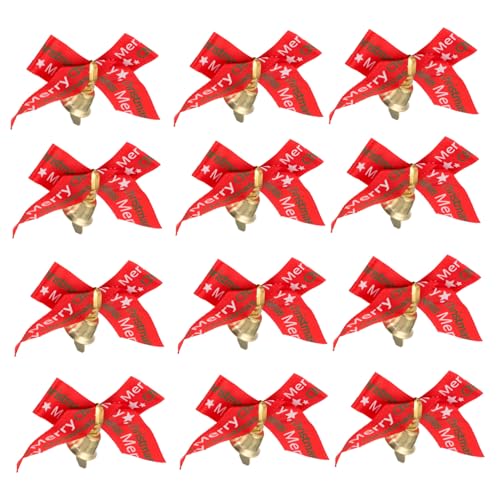 EPIGEIST 24 Stück Teiliges Weihnachtsbaum Schleifen mit Glockendeko Kleine Dekorative Geschenkband Schleifen für DIY Weihnachtsbaum Schmücken Rote Festtagsbänder für Geschenkverpackung und EPIGEIST 24 Stück Teiliges Weihnachtsbaum Schleifen mit Glockendeko Kleine Dekorative Geschenkband Schleifen für DIY Weihnachtsbaum Schmücken Rote Festtagsbänder für Geschenkverpackung und von EPIGEIST