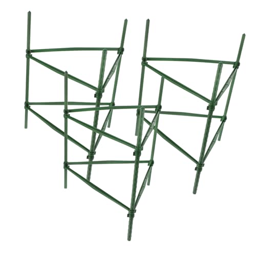 EPIGEIST 3 Sätze Dreieckige Gemüse Rankhilfen Stabiles Pflanzengestell für Tomaten Gurken Paprika Kletternde Pflanzen Einfach Montierbare Gartensäulen ohne Werkzeug von EPIGEIST