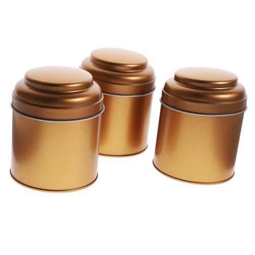 EPIGEIST 3 Stück Aromatherapie-Wachs Dose Kanister mit luftdichten Deckeln Krüge mit Deckel vorratsbehälter aufbewahrungsbehälter Tee Blechdose Behälter für Kaffeebeutel Weißblech Golden EPIGEIST 3 Stück Aromatherapie-Wachs Dose Kanister mit luftdichten Deckeln Krüge mit Deckel vorratsbehälter aufbewahrungsbehälter Tee Blechdose Behälter für Kaffeebeutel Weißblech Golden von EPIGEIST