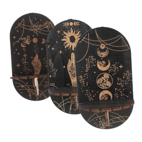 EPIGEIST 3 Stück Boho Kristall Wandregal aus Holz Teiliges Display für Wohnkultur Rustikal Geruchsneutral Vielseitig Dekorativ Geeignet für Schlafzimmer und Wohnzimmer Stilvolle EPIGEIST 3 Stück Boho Kristall Wandregal aus Holz Teiliges Display für Wohnkultur Rustikal Geruchsneutral Vielseitig Dekorativ Geeignet für Schlafzimmer und Wohnzimmer Stilvolle von EPIGEIST
