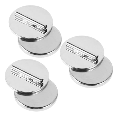 EPIGEIST 3 Stück Teiliges Mini Magnet Broschenhalter aus Metall Starker Magnetverschluss für Kleidung Langlebiger Pin Converter Silberner Magnethalter für Broschen und Anstecker von EPIGEIST