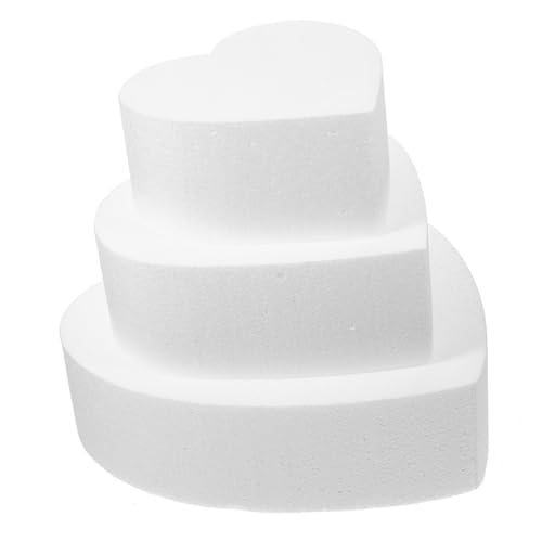 EPIGEIST 3 Stück Valentinstags Kuchenmodell Form Kuchenattrappe Hochzeitstorte Kuchen Requisite Gefälschter Kuchen Für Die Inszenierung Simulierter Kuchen Gefälschte Dessert von EPIGEIST