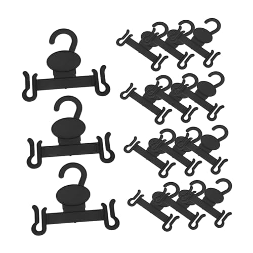 EPIGEIST 30 Stück Teiliges Schwarze Kunststoff schlappenhaken für Schuhaufbewahrung Platzsparend Wandmontierbar für Einzelhandel und Schuhregal zur Übersichtlichen Slipper präsentation von EPIGEIST