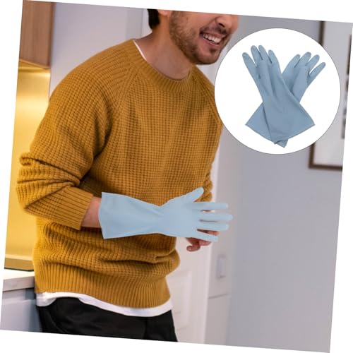 EPIGEIST 4 Paare Spülhandschuhe aus Wasserdichtem PVC mit Langem Bündchen Wiederverwendbare Haushaltshandschuhe in Praktische Reinigungshandschuhe für Küche und Geschirrspülen Blaue EPIGEIST 4 Paare Spülhandschuhe aus Wasserdichtem PVC mit Langem Bündchen Wiederverwendbare Haushaltshandschuhe in Praktische Reinigungshandschuhe für Küche und Geschirrspülen Blaue von EPIGEIST