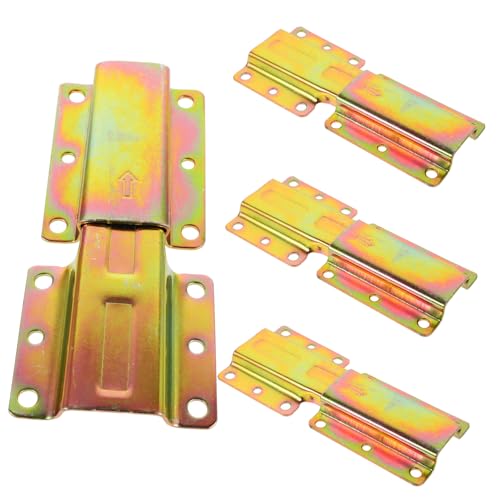 EPIGEIST 4 Stück Teiliges Metall Sofaverbinder Goldfarbene Möbelverbindung Stabile Sofalatch Ersatzteile Einfache Montage Vielseitig als Sofa und Bettverbinder Langlebiges Metallzubehör von EPIGEIST