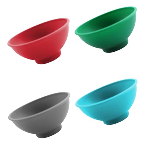 EPIGEIST 4 Stück Teiliges Silikon Mini Schalen Glatte Oberfläche Vielseitig als Saucenbehälter Gewürzhalter Snackschale Lebensmittelecht Hitzebeständig für Küche Party Buffet und Picknick von EPIGEIST