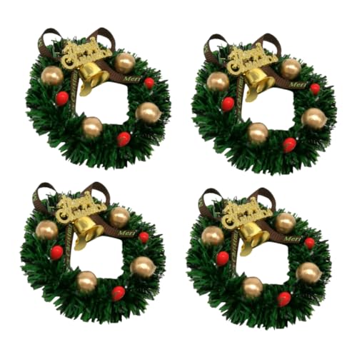 EPIGEIST 4 Stück Teiliges Weihnachtsgirlanden Klassischer Tannenkreis mit Hängeornament Langlebige Weihnachtsdeko Stilvoller Tür und Wandschmuck Festliche Atmosphäre für Gemütliche von EPIGEIST