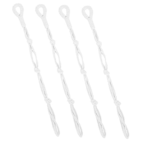 EPIGEIST 4 Stück Verstellbare Makramee Pflanzenhalter aus Robustem Baumwollseil Wetterfeste Blumenampel Aufhängung für Indoor und Outdoor Blumentöpfe Dekorativer Hängekorb Erweiterer in von EPIGEIST