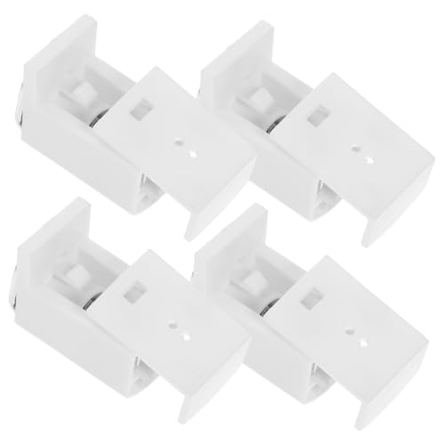 EPIGEIST 4 Stück Verstellbare Weiße Plissee Halterungen aus Eisen und Pom Stabile Klemmträger für Fensterrollos ohne Bohren Passend für Verschiedene Gardinen und Jalousien von EPIGEIST