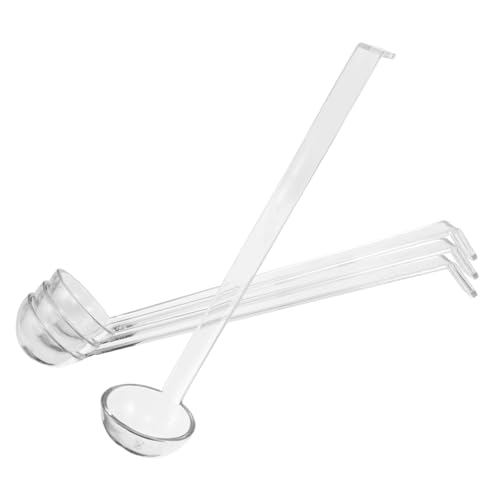 EPIGEIST 4 Stücke Teiliges Kleine Transparente Plastik- mit Langem Griff Ergonomisch für Saucen Suppen Dressings Fruchtsäfte Cocktailpartys Catering Kompakt und Leicht zu Lagern von EPIGEIST