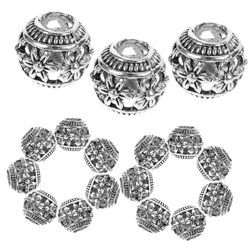 EPIGEIST 40 Stück Hohlrund Metallperlen aus Legierung für Schmuckherstellung Kleine Spacer Perlen zum Auffädeln Robust und Glatt für Armbänder DIY Originelles Bastelzubehör EPIGEIST 40 Stück Hohlrund Metallperlen aus Legierung für Schmuckherstellung Kleine Spacer Perlen zum Auffädeln Robust und Glatt für Armbänder DIY Originelles Bastelzubehör von EPIGEIST