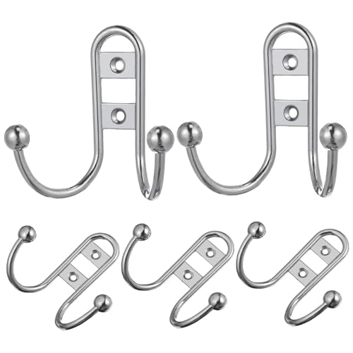 EPIGEIST 5 Stück Teiliges Doppel Wandhaken Rostfrei Vielseitig für Jacken Schlüssel Hüte Garderobenhaken Modernes Design Platzsparend Langlebig Einfache Wandmontage EPIGEIST 5 Stück Teiliges Doppel Wandhaken Rostfrei Vielseitig für Jacken Schlüssel Hüte Garderobenhaken Modernes Design Platzsparend Langlebig Einfache Wandmontage von EPIGEIST