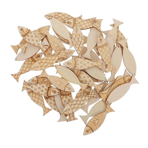 EPIGEIST 50 Stück Teiliges DIY Holz Fischanhänger Mediterraner Stil Unlackierte Meeresmotive Holzfiguren Kreative Bastelprojekte Nautische Wanddekoration EPIGEIST 50 Stück Teiliges DIY Holz Fischanhänger Mediterraner Stil Unlackierte Meeresmotive Holzfiguren Kreative Bastelprojekte Nautische Wanddekoration von EPIGEIST