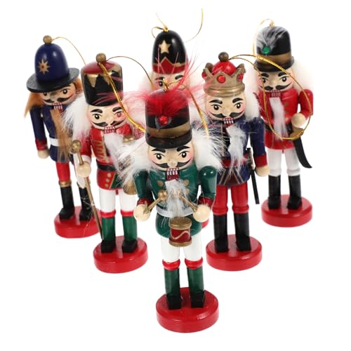 EPIGEIST 6 Stück Teiliges Bunter Hölzerner Dekofiguren Handbemalt Weihnachtsbaum und Tischhängend Farbenfrohe Puppen für Festliche Wohn und Schlafzimmerschmuck EPIGEIST 6 Stück Teiliges Bunter Hölzerner Dekofiguren Handbemalt Weihnachtsbaum und Tischhängend Farbenfrohe Puppen für Festliche Wohn und Schlafzimmerschmuck von EPIGEIST
